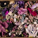 GROUP OF CLOTH FLOWERS, MID 20TH C