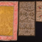 THREE SILK PANELS &amp; ONE VELVET,  17TH-18TH C