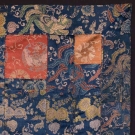 SILK BROCADE KESA, JAPAN &amp; EMBROIDERED PEACH SILK ROBE, CHINA