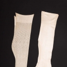 TWO PAIR MENS SILK KNIT HOSE, 1780-1820