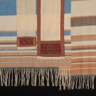 TWO WOOL PAISLEY &amp; TWO STRIPED WOOL SCARVES, 19TH C