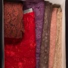 COLORFUL LACE DRESS YARDAGE, FRANCE, 1940-1970