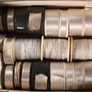 GROUP OF SILVER LAME RIBBONS,1890-1930
