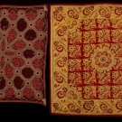 TWO BLOCK PRINTED KERCHIEFS, INDIA, 1830-1840s