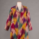 SILK IKAT COAT, UZBEKISTAN, EARLY 20TH C.