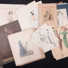 GROUP OF FASHION PHOTOS &amp; ILLUSTRATIONS, 1900-1940s
