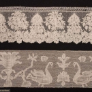TWO HAND MADE LACE FLOUNCES, 19TH C