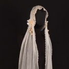 WEDDING VEIL &amp; WAX FLOWERS CORONETS