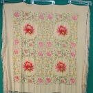 EMBROIDERED EXPORT SHAWL, c. 1900