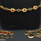 5 PIECES COSTUME JEWELRY, 1980s