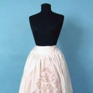 CUTWORK &amp; EMBROIDERED WHITE PETTICOAT, 1860s