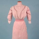 EMBROIDERED WHITE LINEN TEA GOWN, 1903-1906