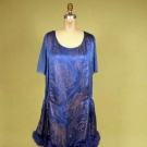 BLUE &amp; GOLD LAME EVENING GOWN, c. 1919