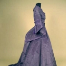 SILK MOIRE RECEPTION GOWN, LATE 1860s