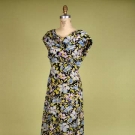 PRINTED &amp; TRAINED SUMMER GOWN, 1930s