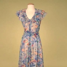 FLORAL PRINTED SUMMER GOWN, LATE 1930s