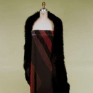 BOB MACKIE BEADED EVENING GOWN &amp; WRAP, 1980s