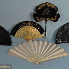 5 FANS, MID 19th C