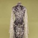 BRUSSELS LACE APPLIQUE SHAWL, 1880-1900