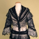 BLACK LACE EVENING JACKET, 1860s