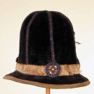 HIGH DOMED VELVET HAT, 19th C-20th C