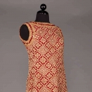 LARRY ALDRICH GOLD &amp; RED LAME BROCADE PARTY DRESS, 1960s