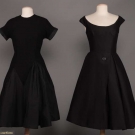 ONE NORELL &amp; ONE GALANOS SILK COCKTAIL DRESSES, c. 1960