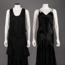 TWO SLEEVELESS BEADED EVENING GOWNS, 1930s