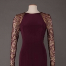 BILL BLASS PLUM EVENING SHEATH, AMERICA, 1990s