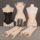 FIVE CORSETS, AMERICA, 1890-1920s
