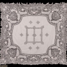 TWO BATTENBERG BED COVERINGS, c. 1900