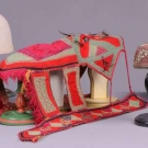 FIVE EMBROIDERED HEAD COVERINGS, CENTRAL ASIA &amp; INDIA, 19TH- 20TH C