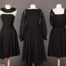THREE BLACK DRESSES COCKTAIL, AMERICA, MID-LATE 20TH C