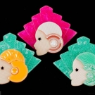 ELEVEN LEA STEIN PASTEL BROOCHES, PARIS