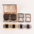 FOUR MANS SHOE BUCKLES, ENGLAND, MID-LATE 18th C.