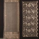 ONE MIXED LACE SHAWL &amp; ONE FILET LACE VALANCE, 19TH C