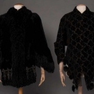 TWO BLACK CAPELETS, 1860-1890s