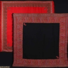 TWO SQUARE PAISLEY SHAWLS, KASHMIR, MID 19th C