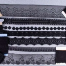 NINE LENGTHS BLACK LACE TRIM &amp; APPLIQUE, LATE 19TH- MID 20TH C