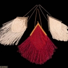 THREE DIAMOND SHAPED FRINGE BAGS, 1910-1930s