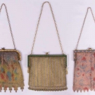 THREE PAINTED MESH PURSES, GERMAN, 1920-1930s