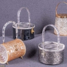 FOUR LUCITE HANDBAGS, AMERICA, 1950s