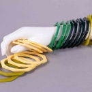 VINTAGE CELLULOID OR LUCITE GEOMETRIC BANGLES, MID 20TH C