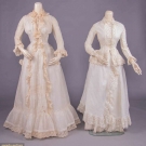 TWO DAY DRESSES, EARLY 1880s