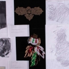 OSCAR DE LA RENTA JACK GOLDMAN EMBROIDERY SAMPLES, NEW YORK, 1980s