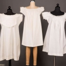 THREE COTTON CHEMISE, 1830-1860s