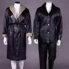 TWO BONNIE CASHIN BLACK LEATHER ENSEMBLES, AMERICA, 1952-1957