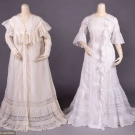 TWO TRAINED BOUDOIR ROBES, c. 1910