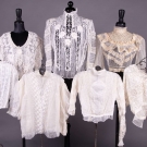 SEVEN LACE BODICES, 1900-1912