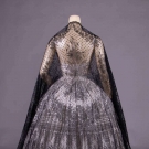 DEMILUNE CHANTILLY LACE SHAWL, 1850s